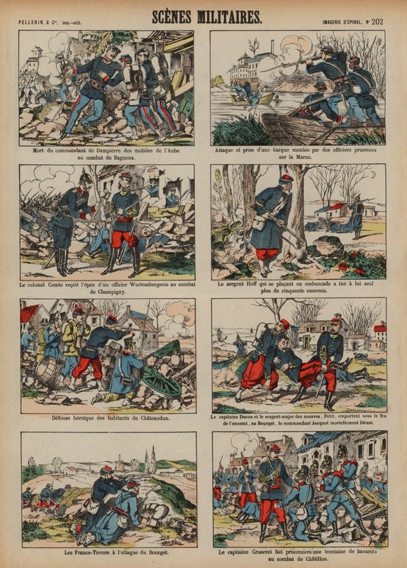 Cenas militares da Guerra Franco-Prussiana de French School