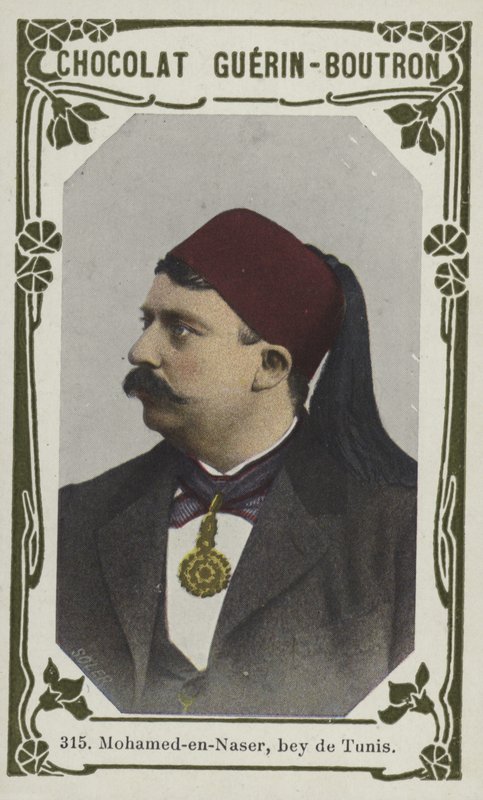 Mohamed-en-Naser, Bey de Tunis (foto colorida) de French School