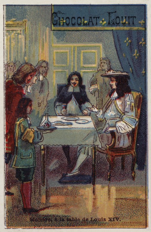 Molière à mesa de Louis XIV de French School