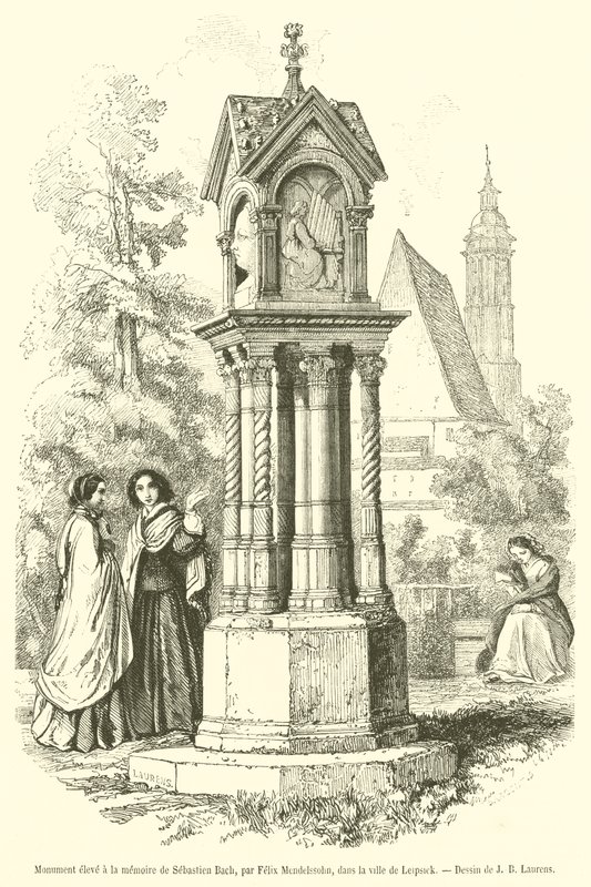 Monumento onze a la memoire de Sebastien Bach (gravura) de French School