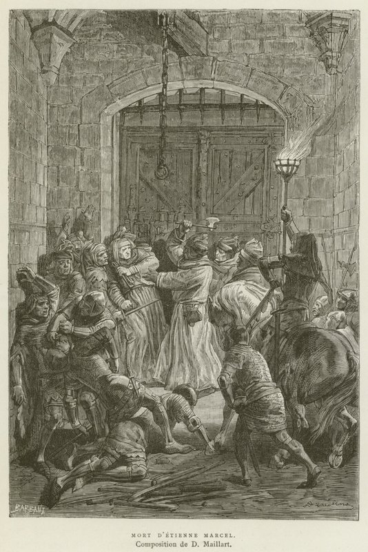 Death Of Etienne Marcel (gravura) de French School