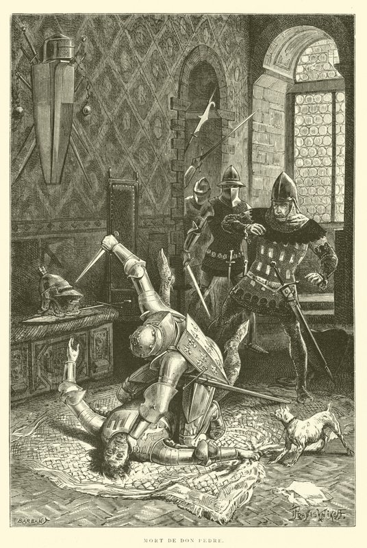 Morte de Don Pedre (gravura) de French School