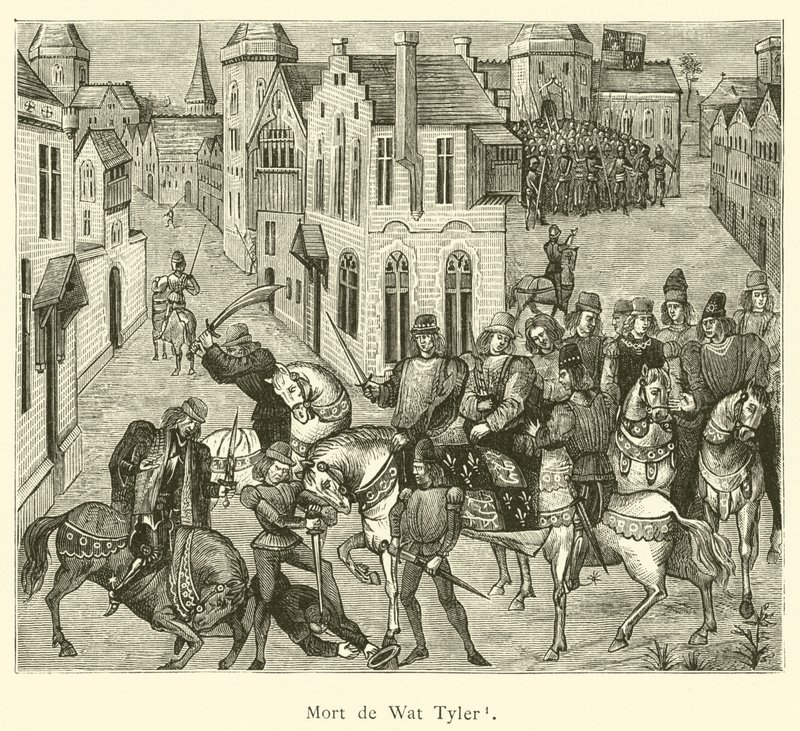 Mort de Wat Tyler (gravura) de French School