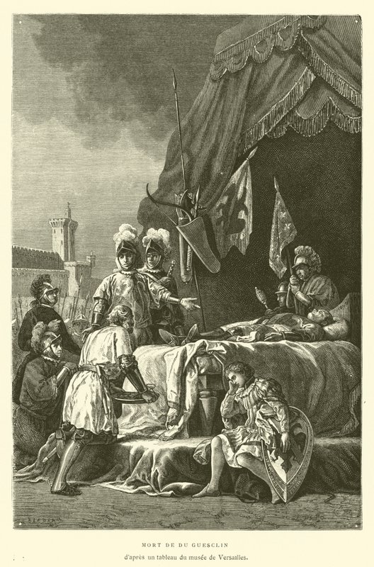 Morte do du Guesclin (gravura) de French School