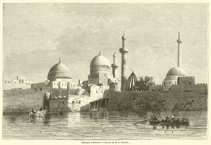 Mosquee a Mossoul (gravura) de French School