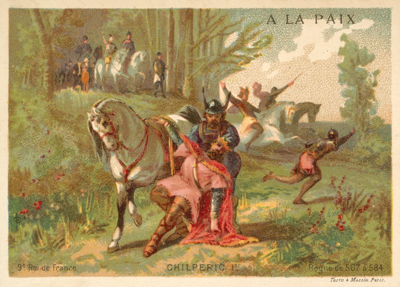 Assassinato de Chilperico I, rei franco de Neustria, 584 de French School