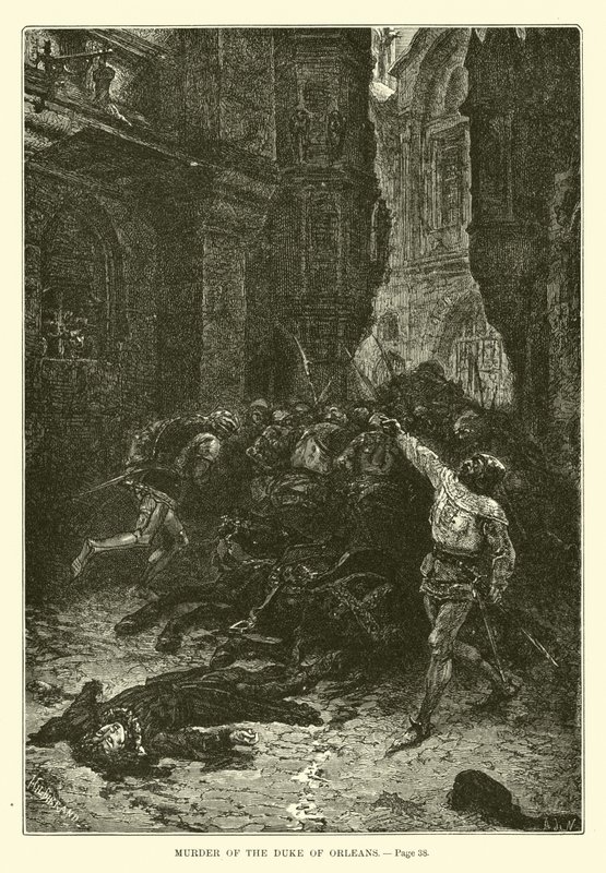 Assassinato do duque de Orleans de French School