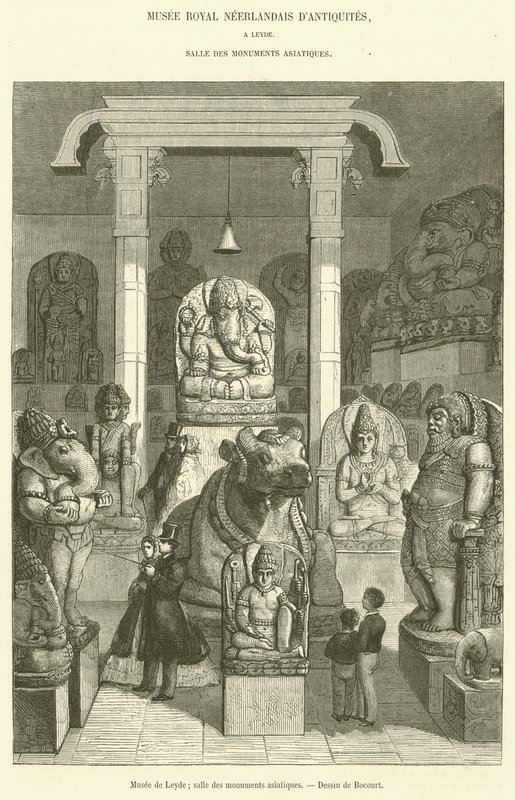 Museu Leiden, Sala dos Monumentos Asiáticos (gravura) de French School