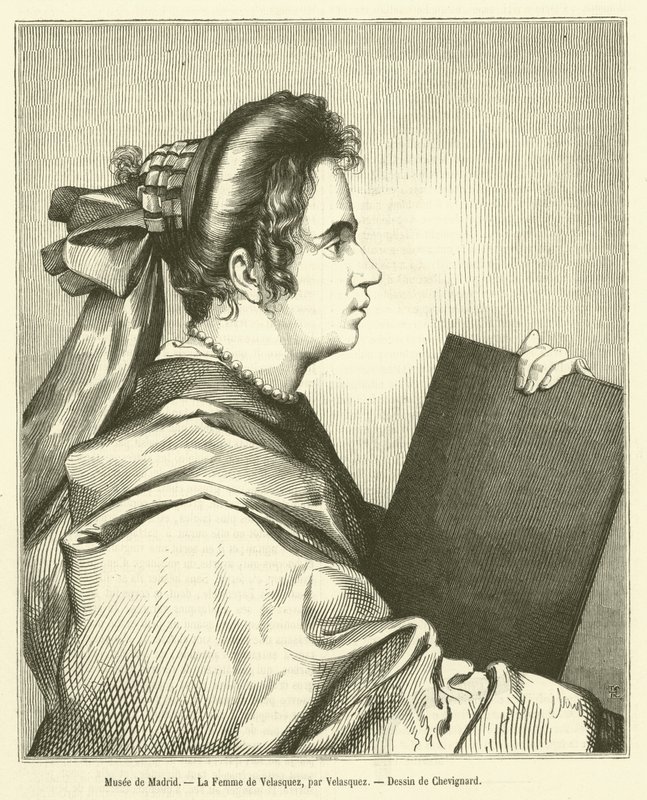 Museu de Madrid, Mulher de Velasquez (gravura) de French School
