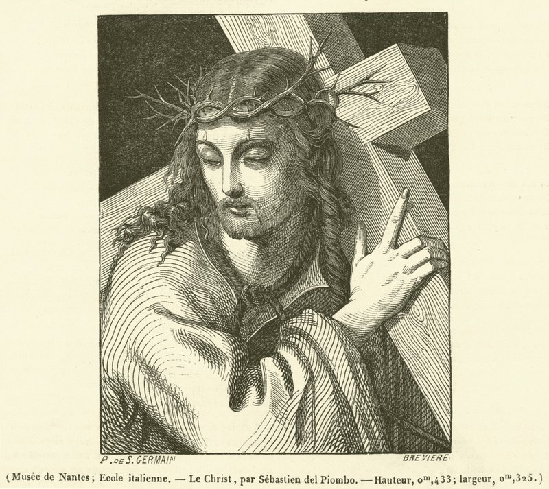 Musee de Nantes, escola italiana, Cristo (gravura) de French School