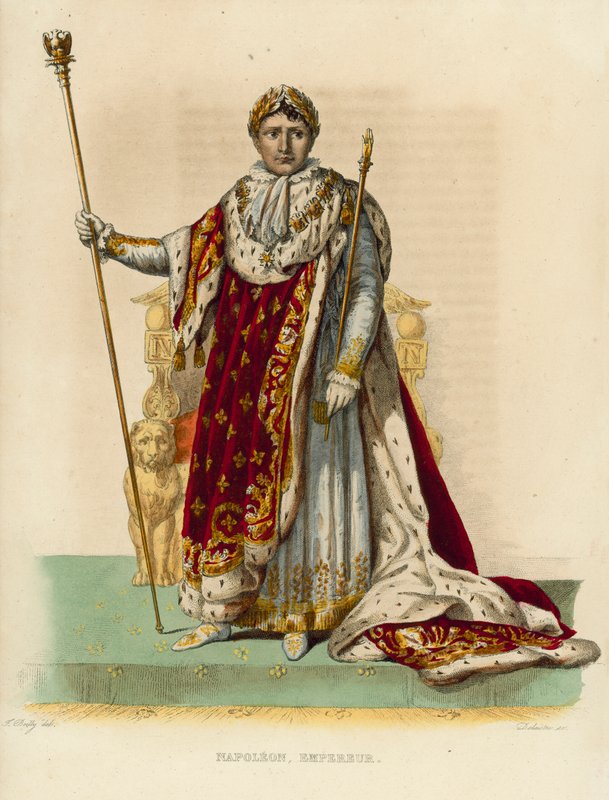 Napoleão Bonaparte (gravura colorida) de French School
