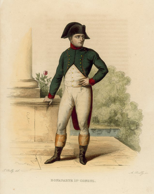Napoleão Bonaparte (gravura colorida) de French School
