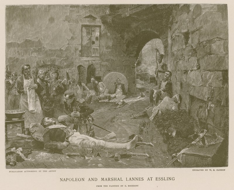 Napoleão e Marechal Lannes na Essling de French School