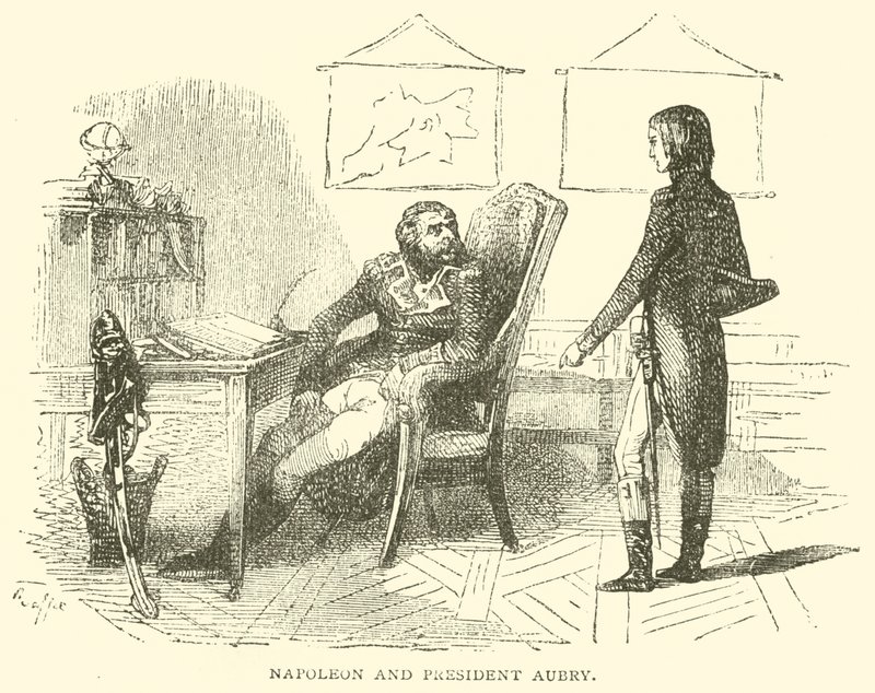 Napoleão e o Presidente Aubry (gravura) de French School