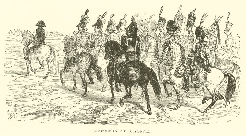Napoleão em Bayonne (gravura) de French School