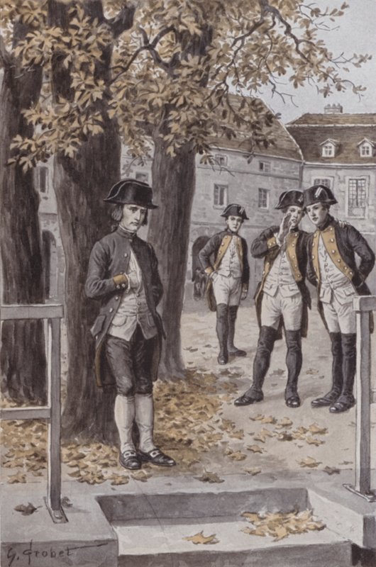 Napoleão na Escola Militar de Brienne (litografia) de French School