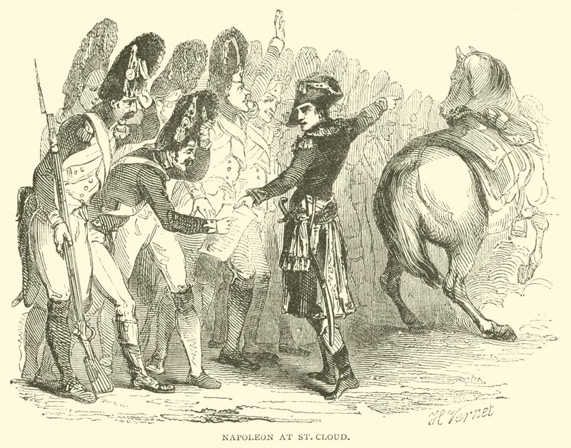 Napoleão em St Cloud (gravura) de French School