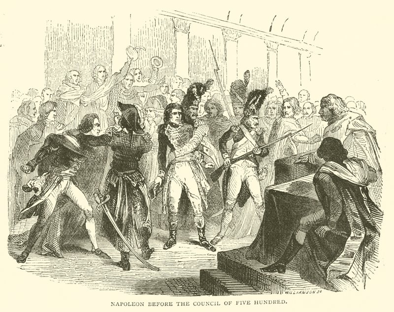 Napoleão perante o conselho de quinhentos (gravura) de French School