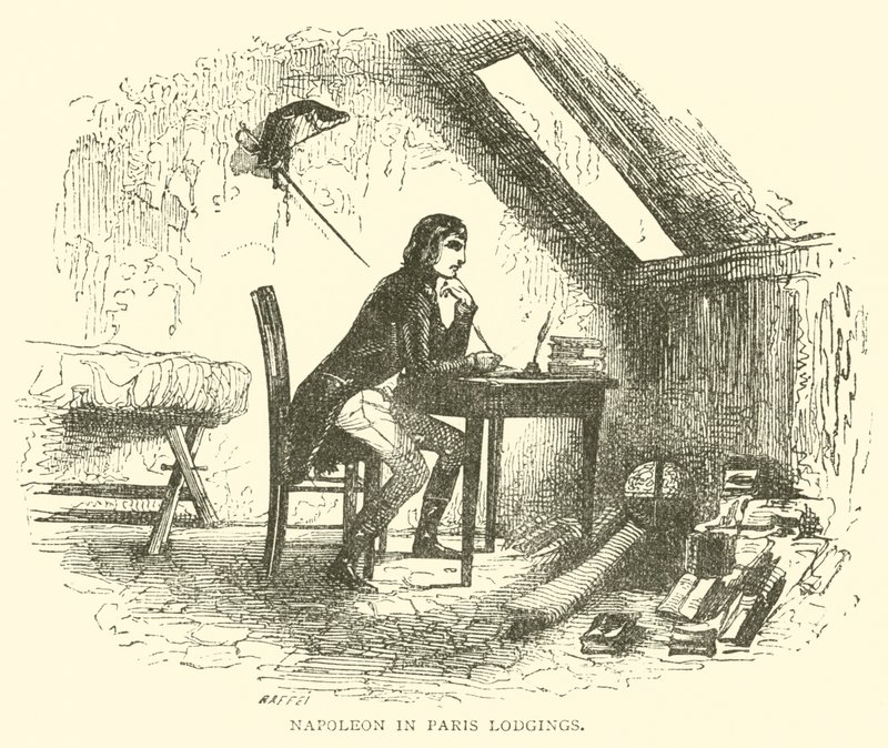 Napoleão em Paris Lodgings (gravura) de French School