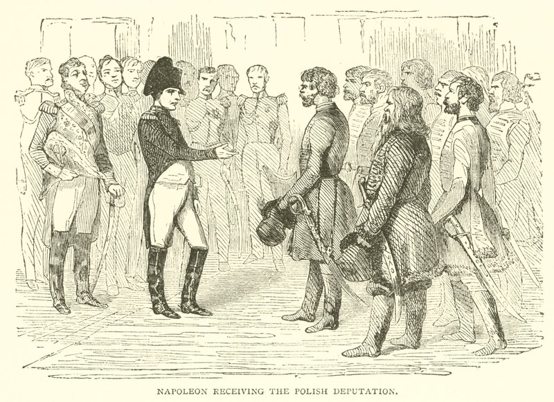 Napoleão recebendo a deputação polonesa (gravação) de French School