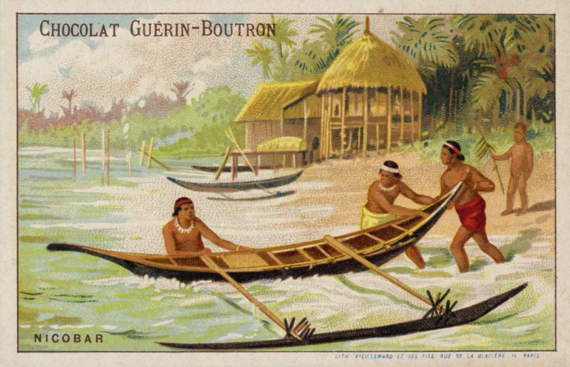 Ilhas Nicobar (chromolitho) de French School