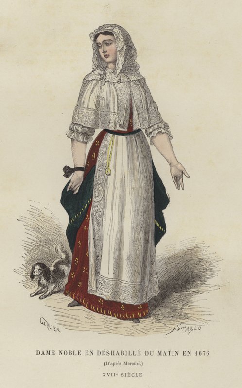 Nobre de vestido de manhã, 1676 de French School