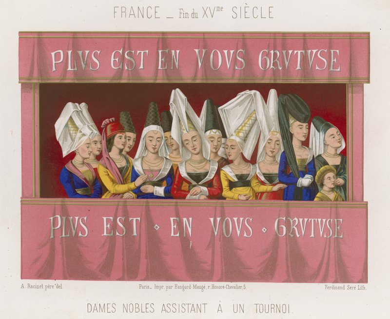 Nobres mulheres assistindo a um torneio de French School