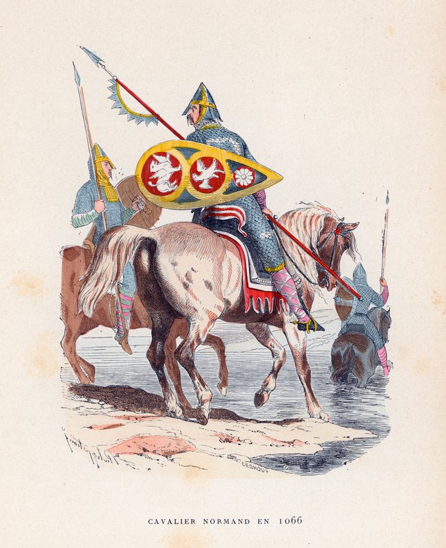 Cavaleiro normando em 1066 de French School