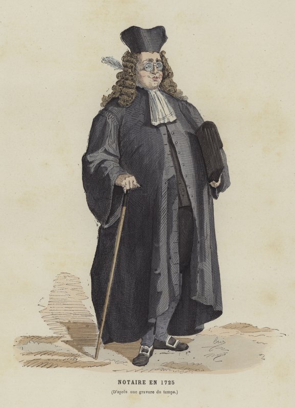 Notário, 1725 de French School