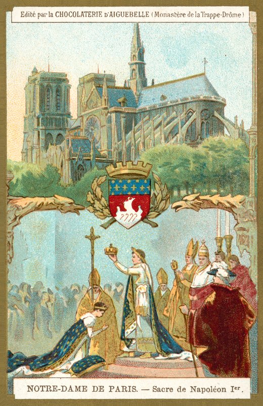 Notre Dame de Paris, e a coroação de Napoleão I como imperador da França de French School
