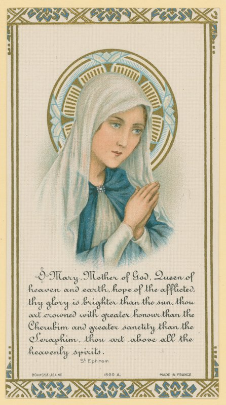 Ó Maria, Mãe de Deus. Extrato da escrita de Saint Ephrem de French School