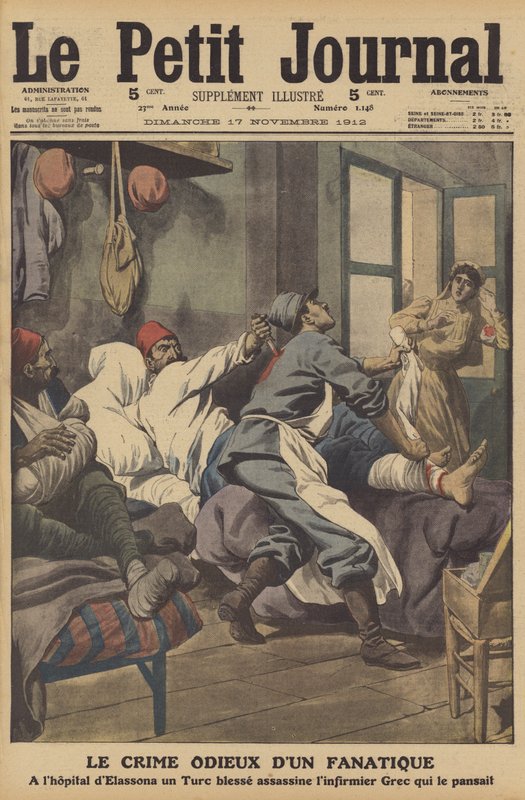 Crime odioso de um fanático (cor litho) de French School