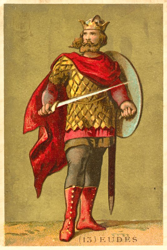 Odo da França, Rei da Francia Ocidental (chromolitho) de French School