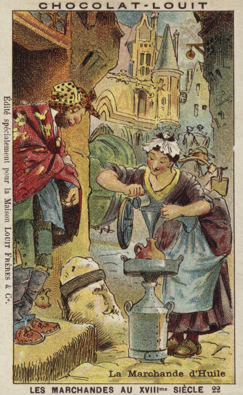 Vendedor de óleo, século XVIII de French School