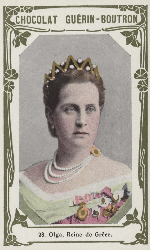 Olga, rainha da Grécia (foto colorida) de French School
