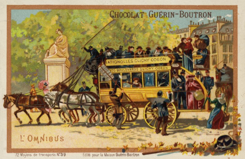 Omnibus (chromolitho) de French School