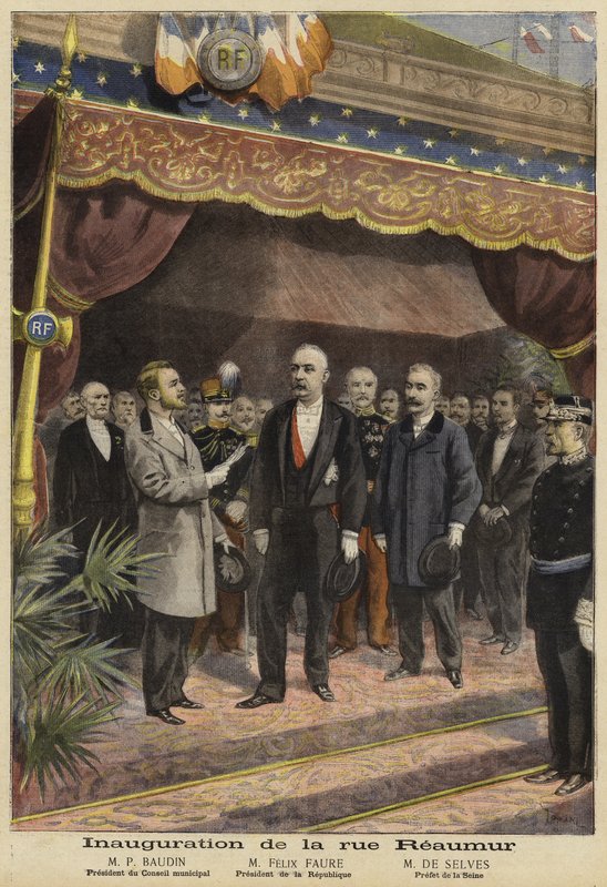 Abertura da Rue Reaumur, Paris, 1897 de French School