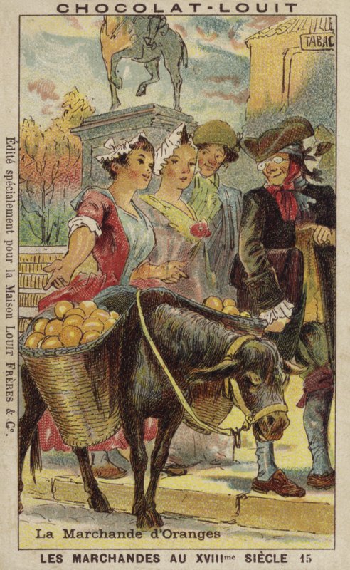 Vendedor de laranja, século XVIII de French School