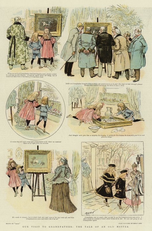 Nossa visita ao Avô, o Conto de um Velho Mestre (cor litho) de French School