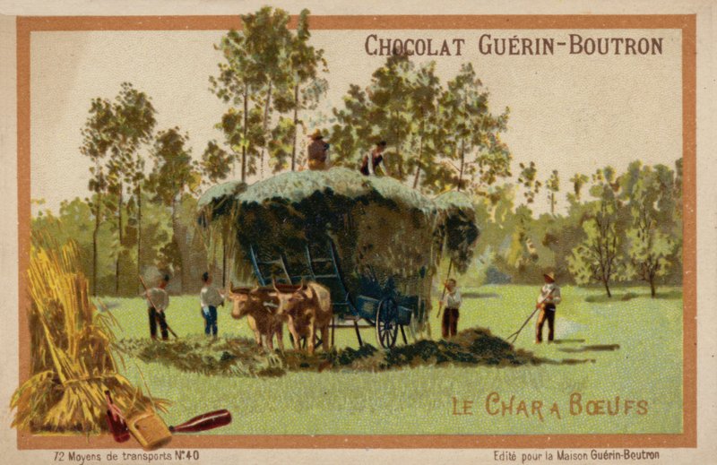Carrinho de boi (chromolitho) de French School