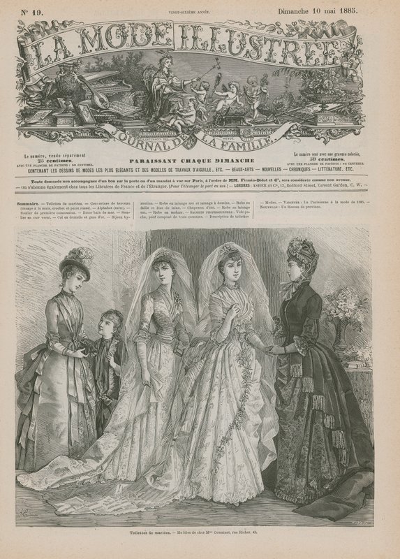 Página de La Mode Illustree, 1885 de French School