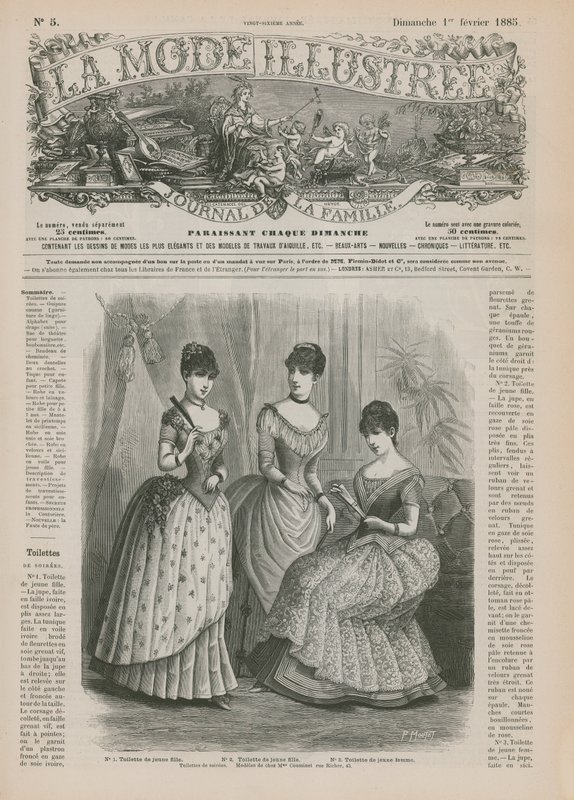 Página de La Mode Illustree, 1885 de French School