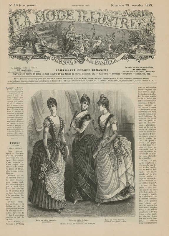 Página de La Mode Illustree, 1885 de French School