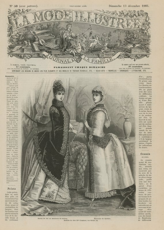 Página de La Mode Illustree, 1885 de French School