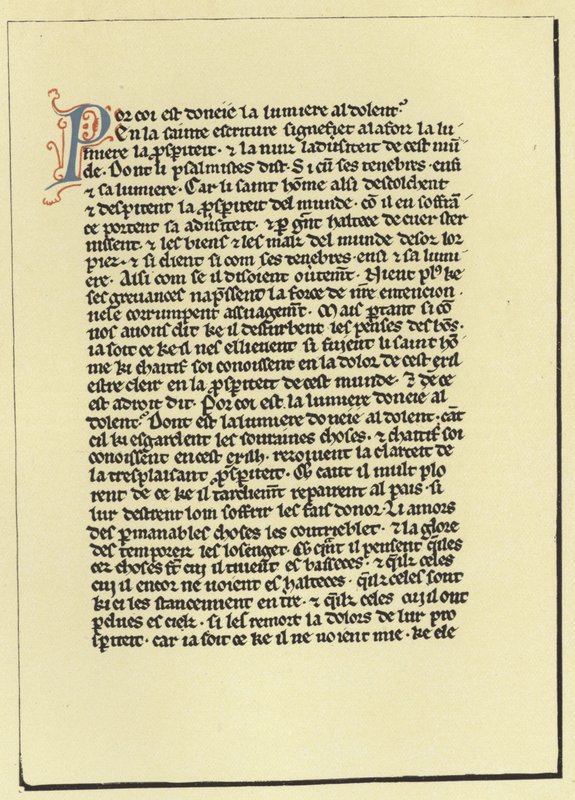 Página do Papa Gregorys Reflexões sobre o Livro de Jó de French School