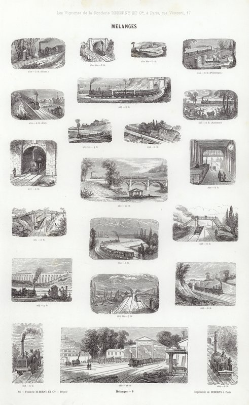 Página de Vignettes Typographiques (gravura) de French School