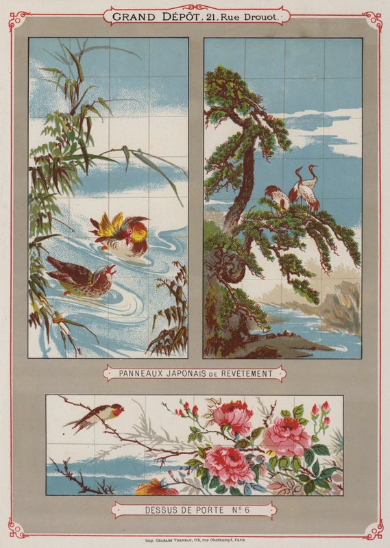 Página do catálogo do Grand Depot de Porcelaines, Faiences et Verreries (cor litho) de French School