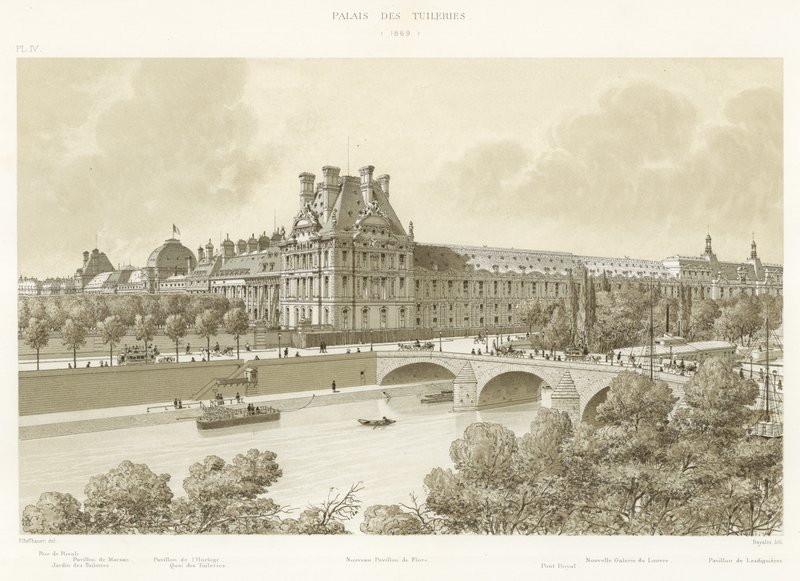 Palácio das Tulherias, 1869 de French School