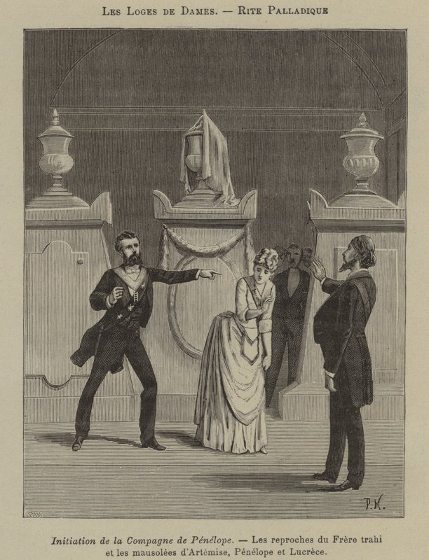 Ritual paladiano em um alojamento para mulheres (gravura) de French School