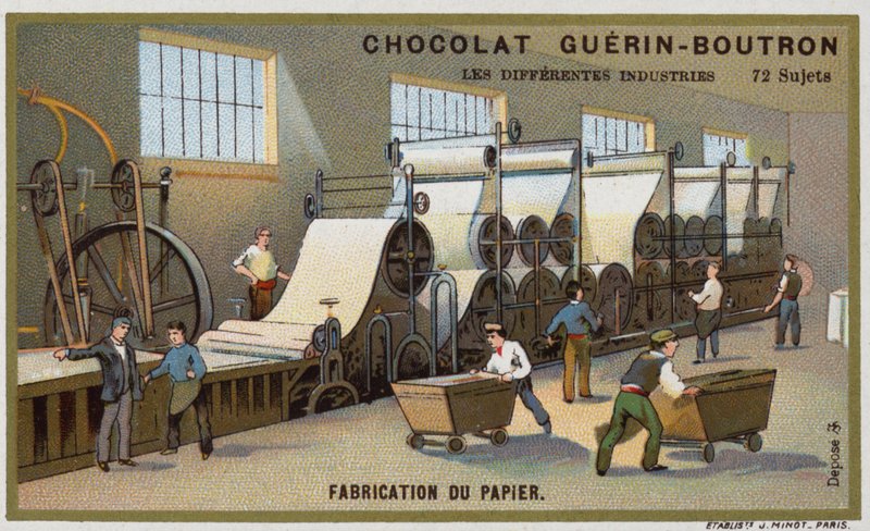 Fabricação de papel (chromolitho) de French School